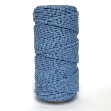 Niebieski pleciony 5 mm Classic sznurek do makramy
