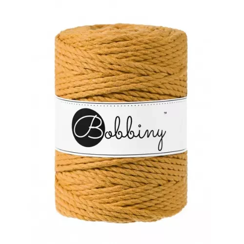musztardowy  sznurek 3ply do makramy 5 mm.webp