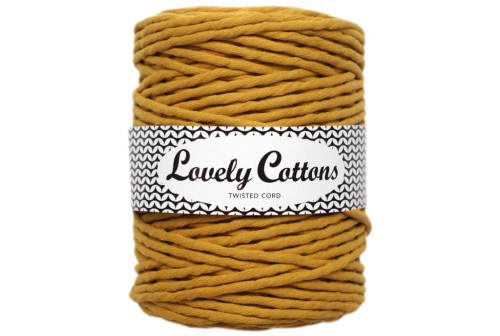 Musztardowy sznurek bawelniany do makramy skrecany 5mm Lovely Cottons.jpg