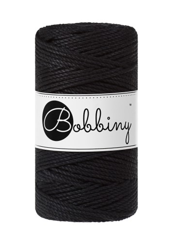 Black 3ply Macrame Rope 3mm 100m
