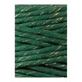 Zielony lesny zloty Golden pine green sznurek skrecany 5mm bawelniany Bobbiny.jpg