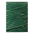 sznurek bawelniany skrecany 3mm Bobbiny Zielony Lesny Zloty Golden Pine Green.jpg