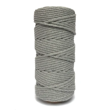Szary pleciony 5 mm Classic sznurek do makramy