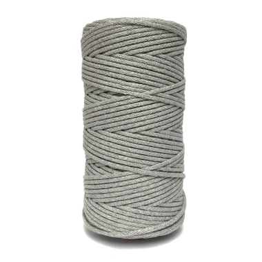 Szary pleciony 3 mm Classic sznurek do makramy